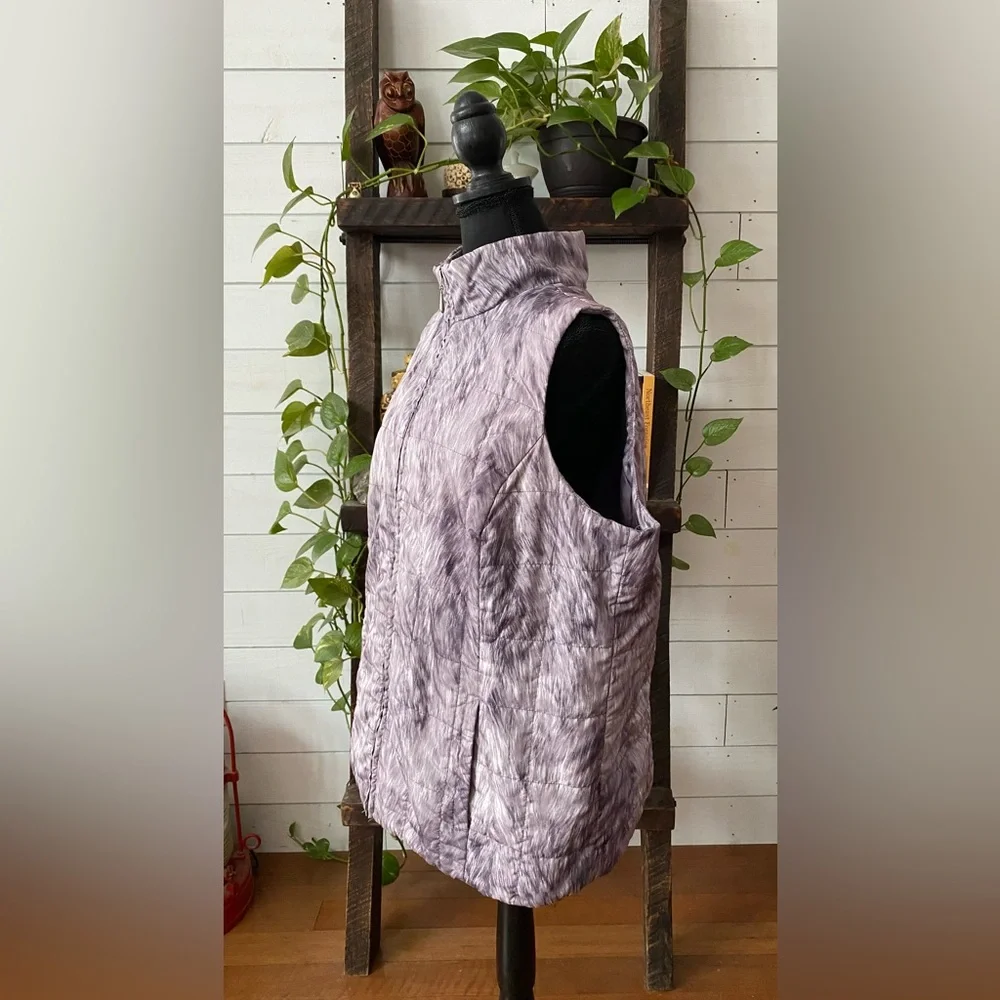 Mountain Lake: Purple, White and Gray Brushed Vest
